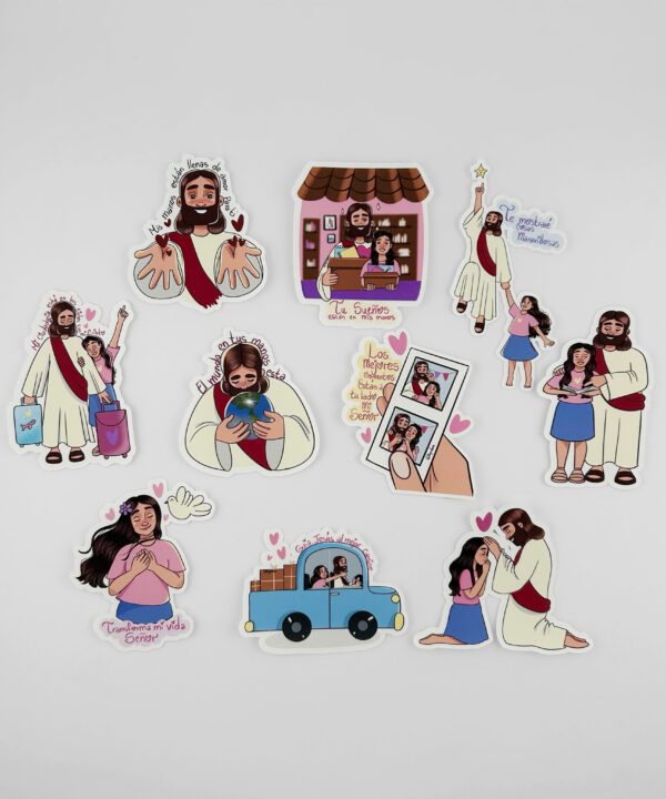 Stickers Fe y Colores Ref. Jesús Conmigo Está