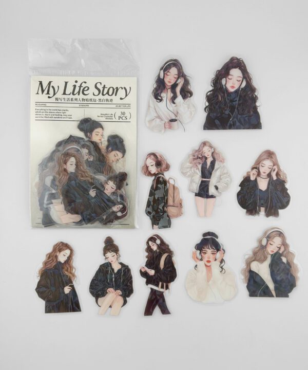 Stickers Life Story Ref. Black x30