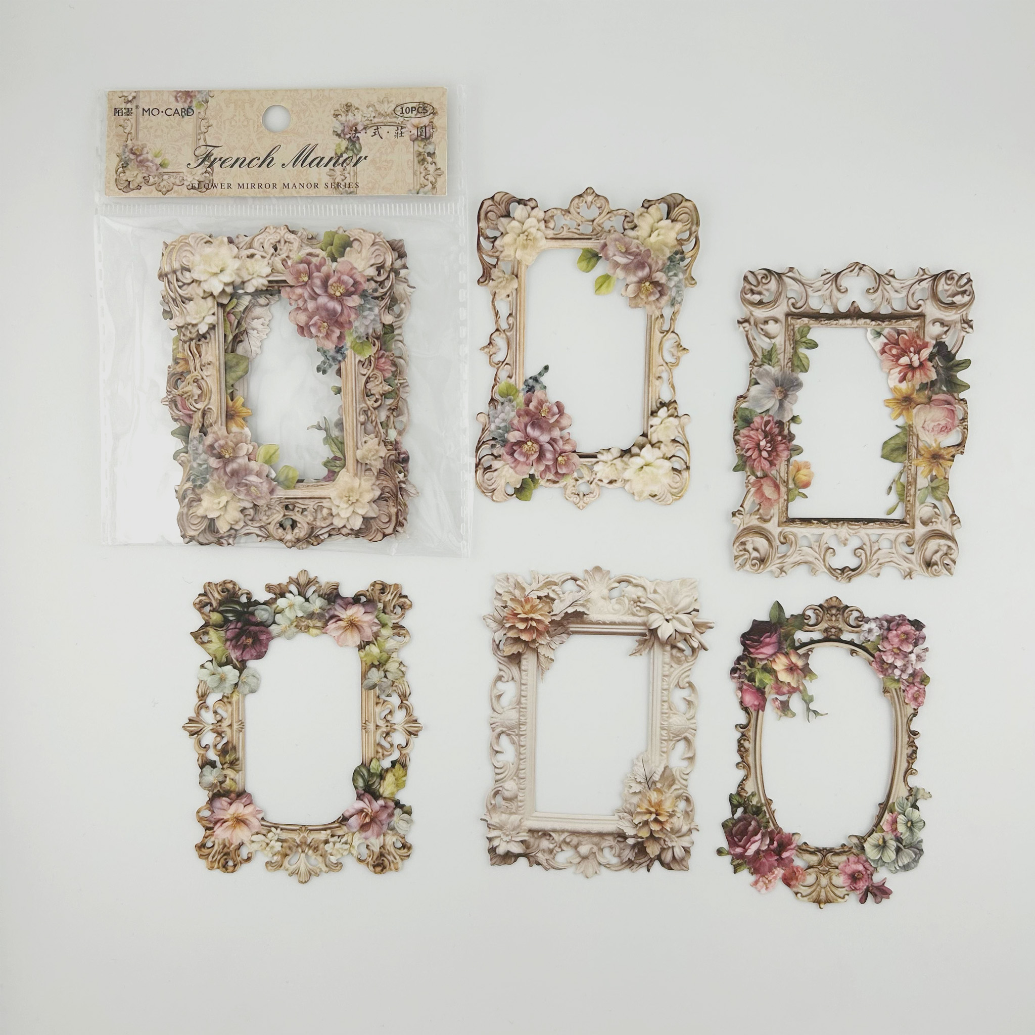Marcos Decorativos Floral x10 Ref. Rosa