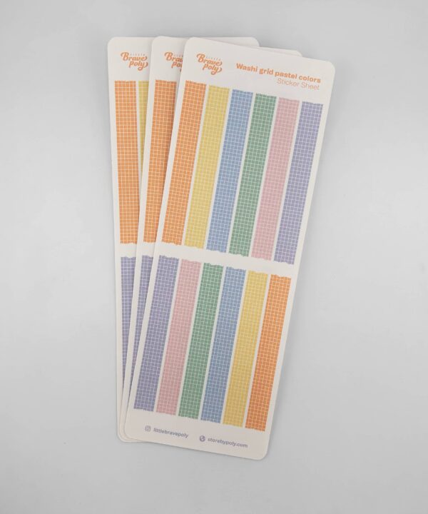 Washi Sticker Sheet Ref. Pastel Washitape