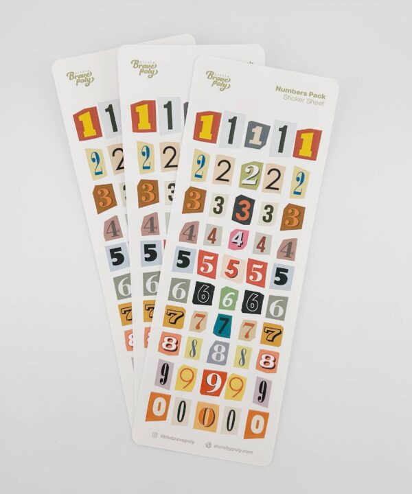 Washi Sticker Sheet Ref. Vintage Numbers