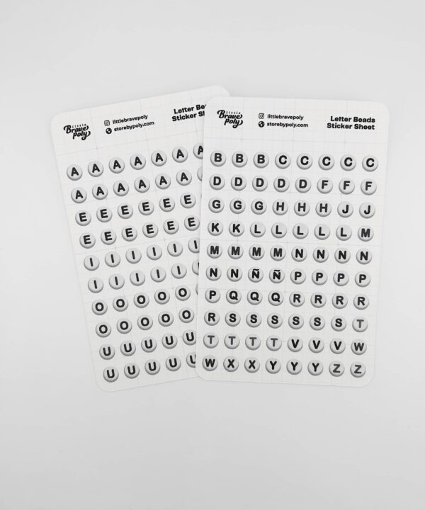 Sticker Sheet Ref. Letters Beads x2