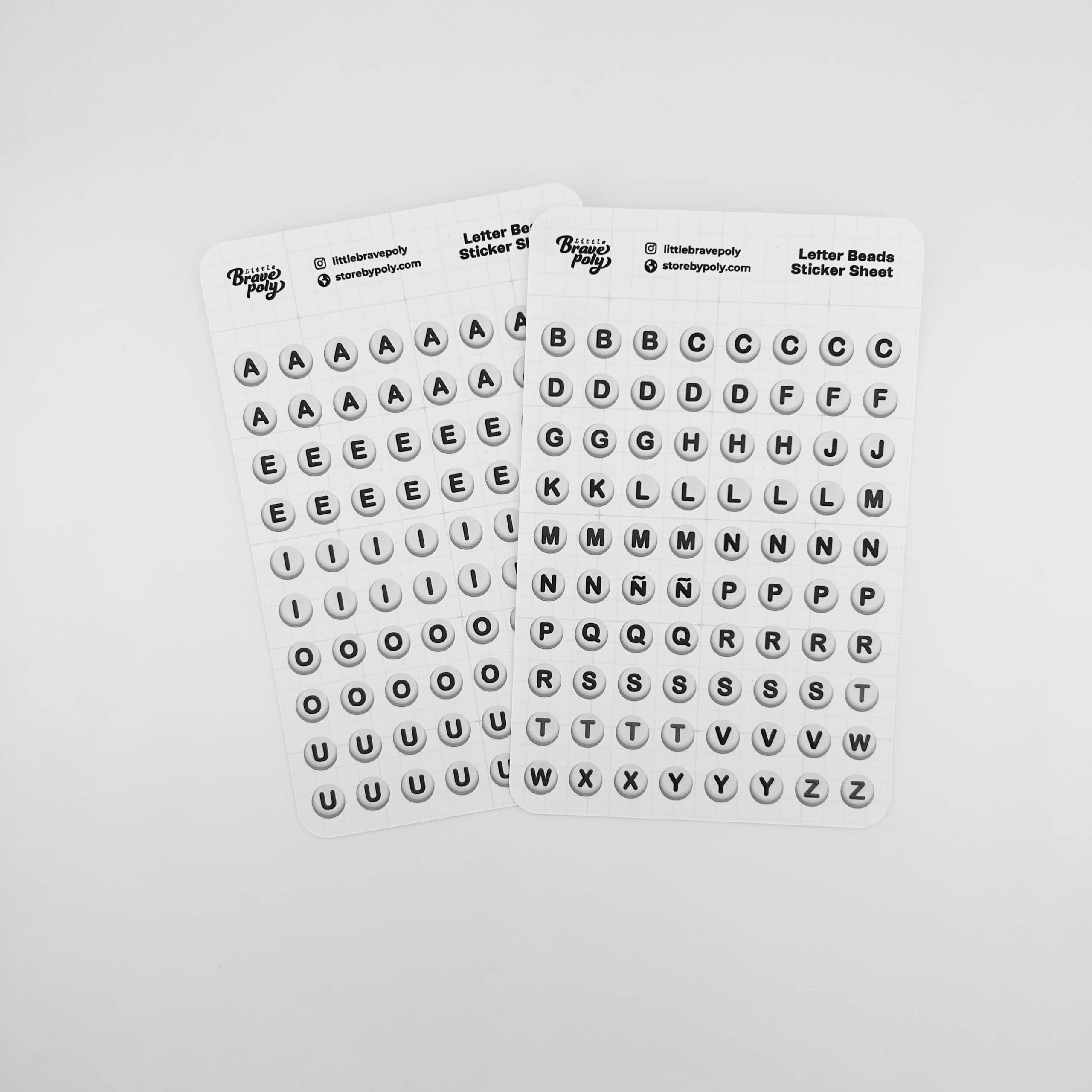 Sticker Sheet Ref. Letters Beads x2