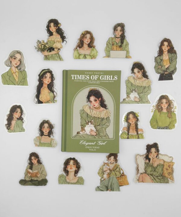 Stickers Times of Girls Ref. Verde x30