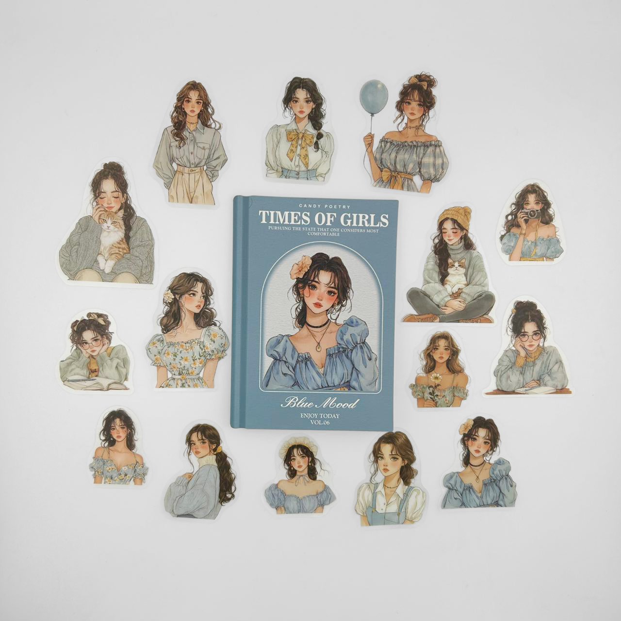 Stickers Times of Girls Ref. Azul x30