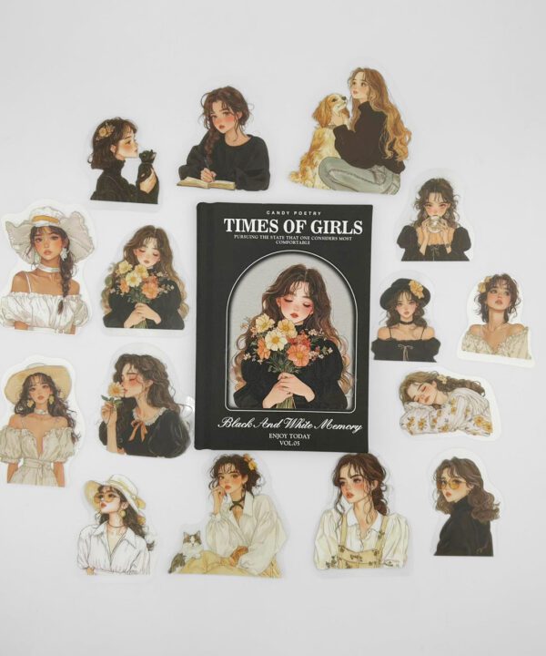 Stickers Times of Girls Ref. Negro x30