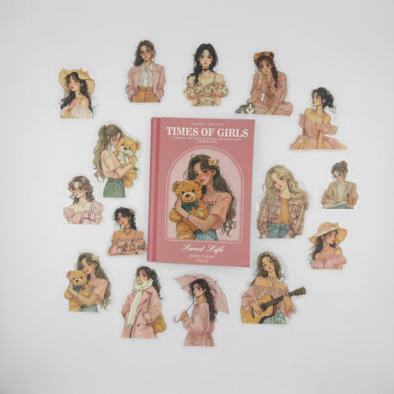 Stickers Times of Girls Ref. Rosa x30