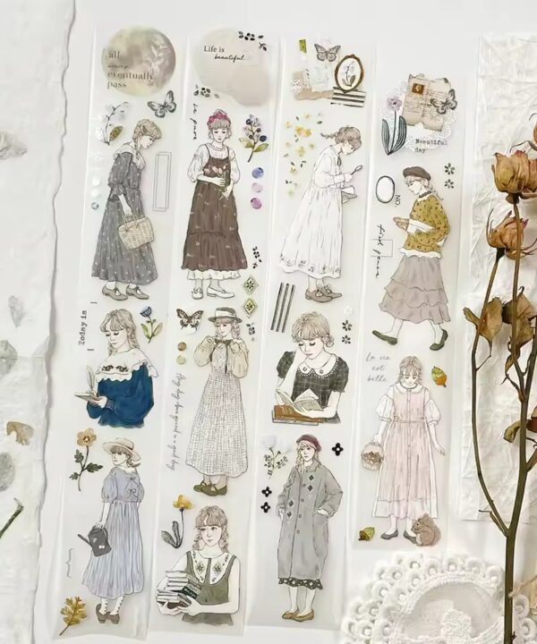 Washitape PET Ref. Vintage Forest Girl Pion x 1mt