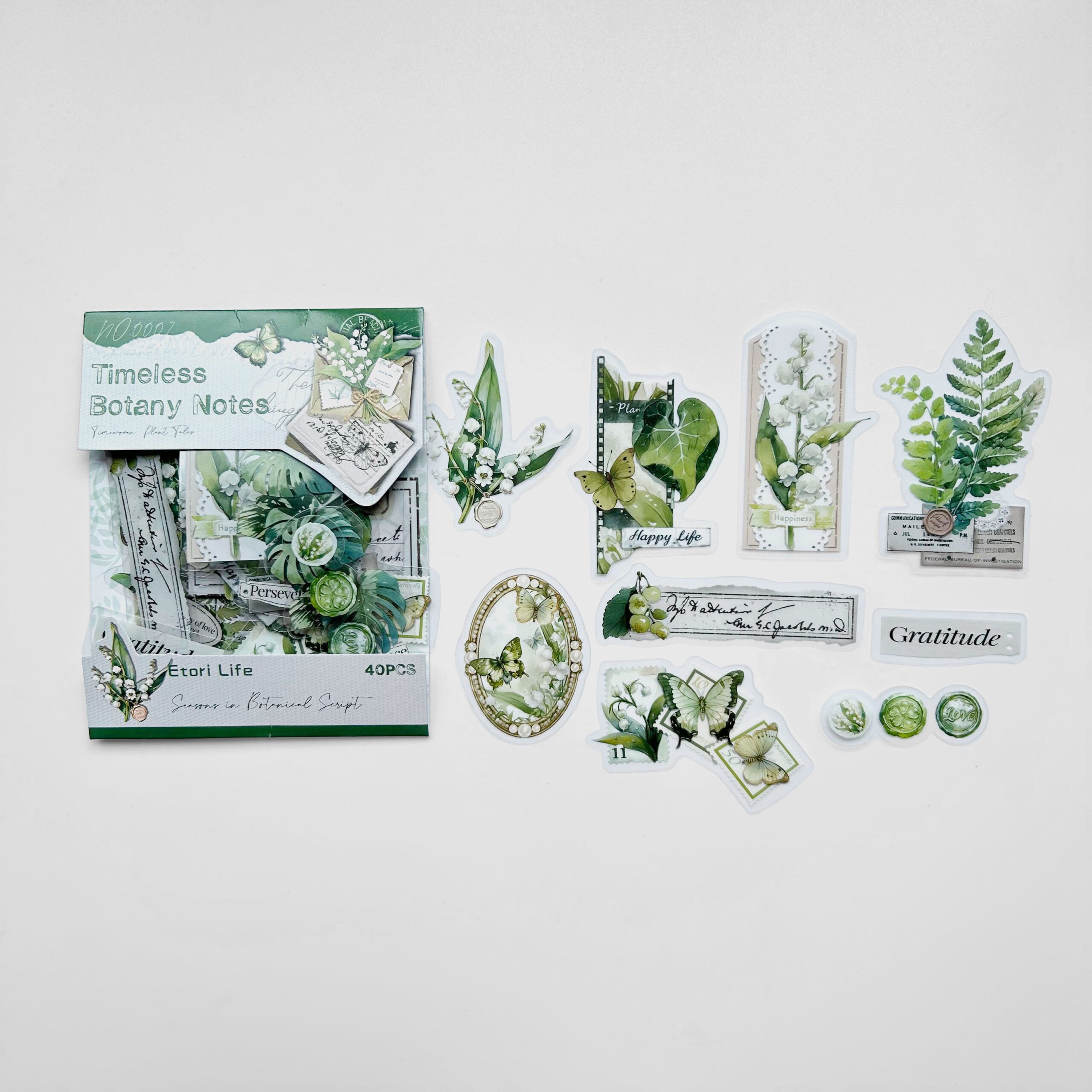 Stickers PET Ref. Botanical Vintage x30