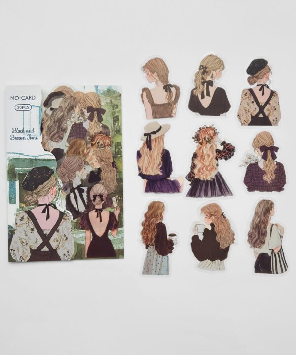 Stickers Sweet Girls Ref. Negro x30